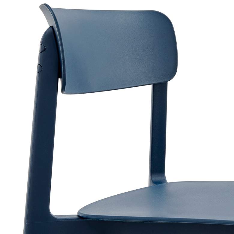 Image 3 Tibo Blue Outdoor Stackable Side Chair more views