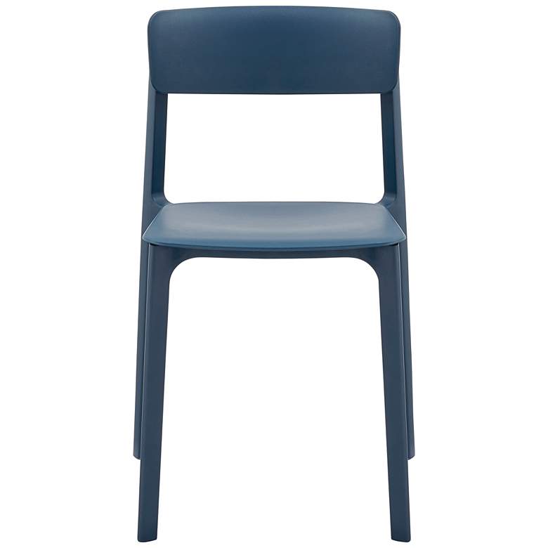 Image 5 Tibo Blue Outdoor Stackable Side Chair more views