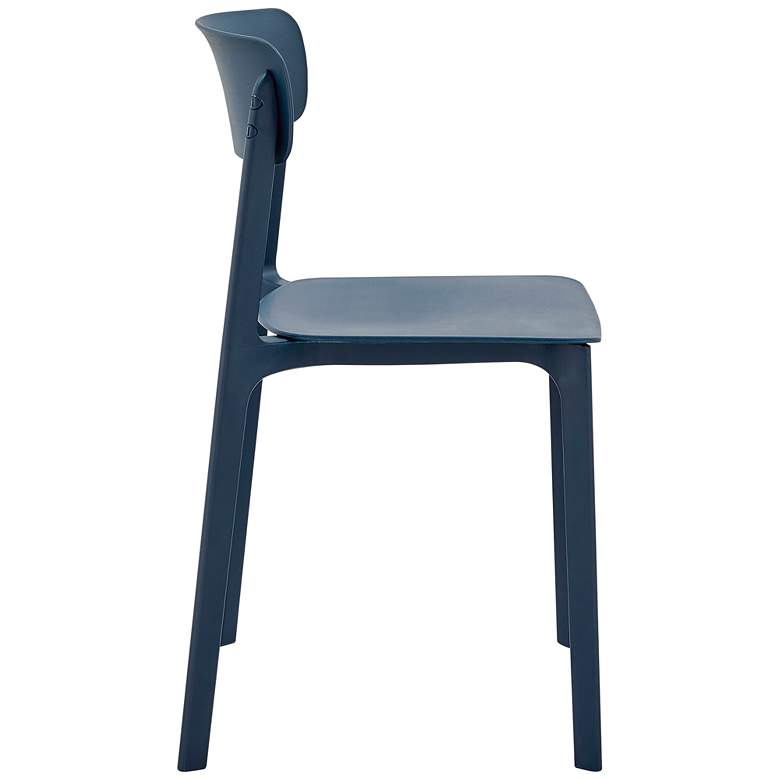Image 6 Tibo Blue Outdoor Stackable Side Chair more views