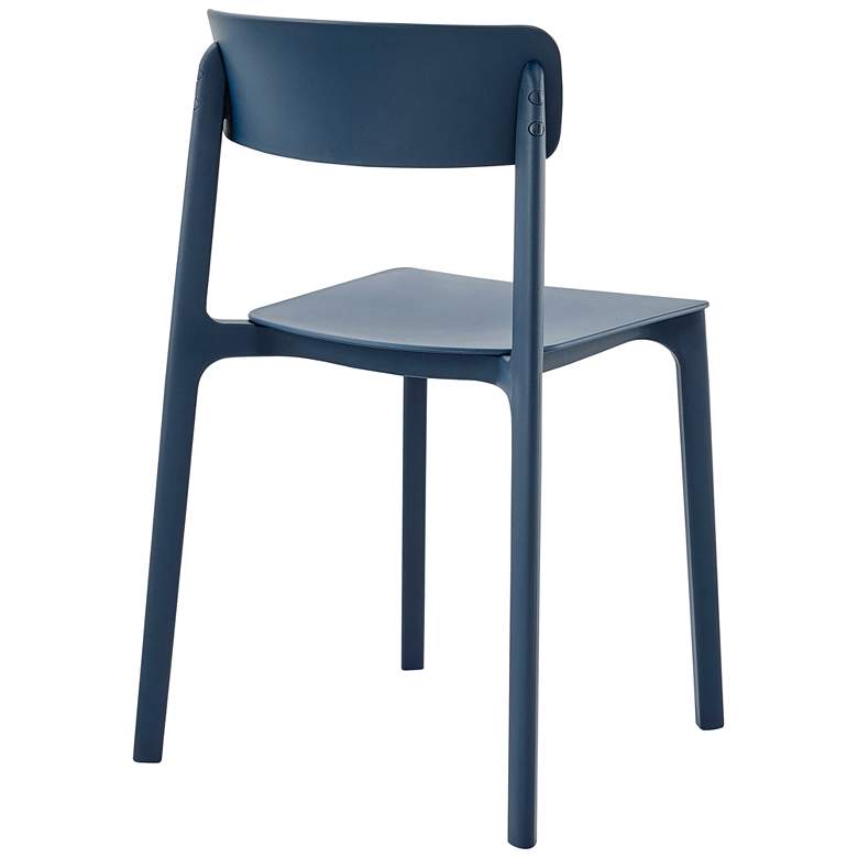 Image 7 Tibo Blue Outdoor Stackable Side Chair more views