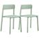 Tibo Mint Stackable Indoor/Outdoor Side Chairs Set of 2