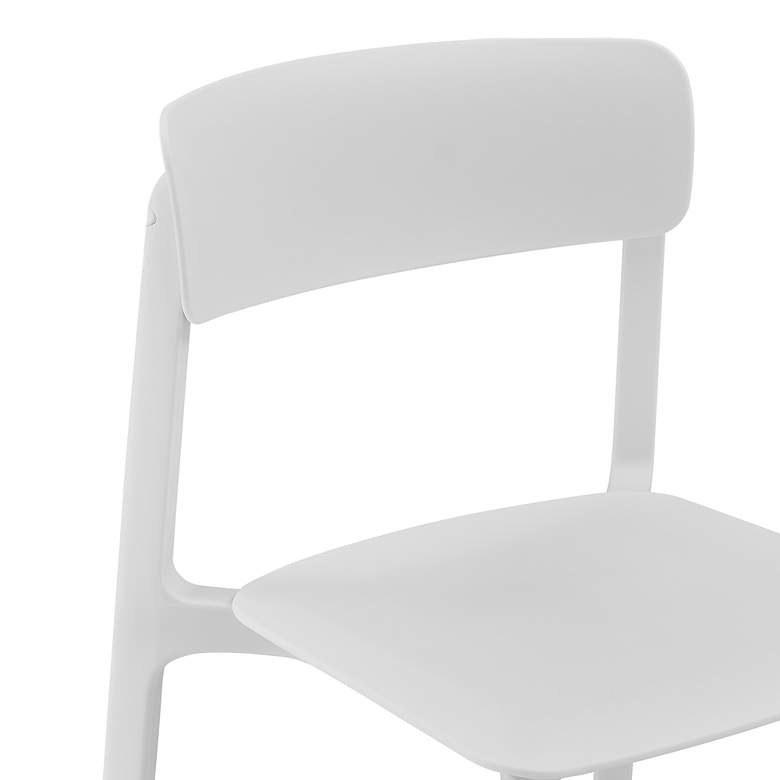 Image 4 Tibo White Stackable Indoor/Outdoor Side Chairs Set of 2 more views