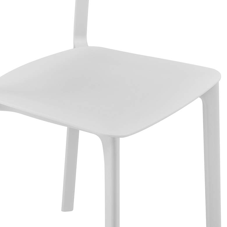 Image 5 Tibo White Stackable Indoor/Outdoor Side Chairs Set of 2 more views