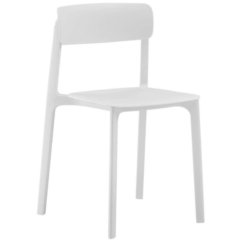 Image 7 Tibo White Stackable Indoor/Outdoor Side Chairs Set of 2 more views