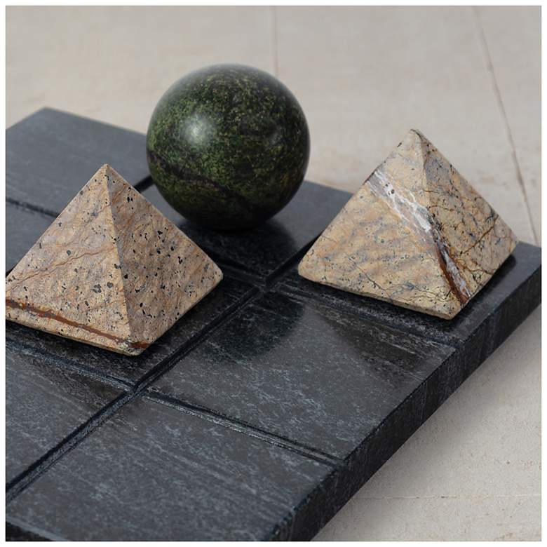 Image 3 Tic Tac Toe Marble Board (Black) more views