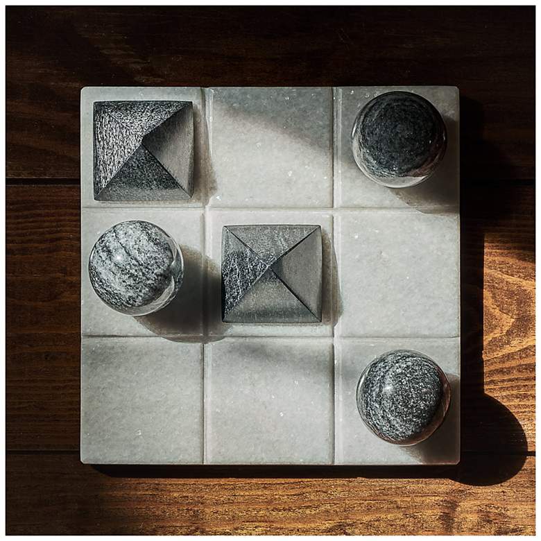 Image 3 Tic Tac Toe Marble Board (White) more views
