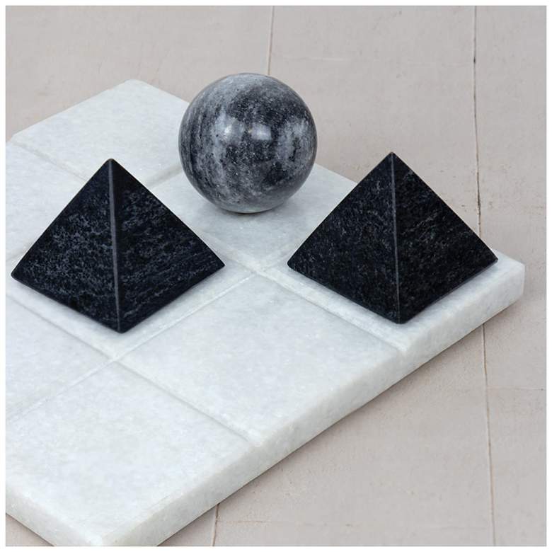 Image 4 Tic Tac Toe Marble Board (White) more views