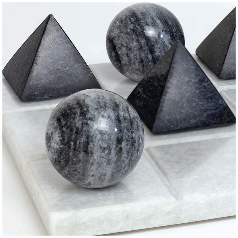 Image 5 Tic Tac Toe Marble Board (White) more views