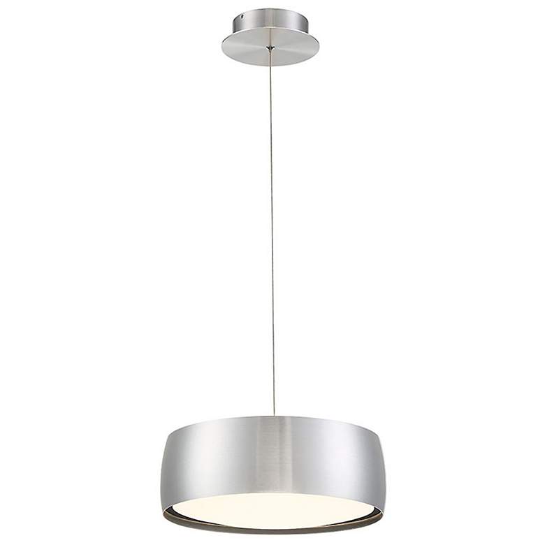Image 1 Tic Toc 5.13"H x 13.75"W 1-Light Pendant in Brushed Aluminum