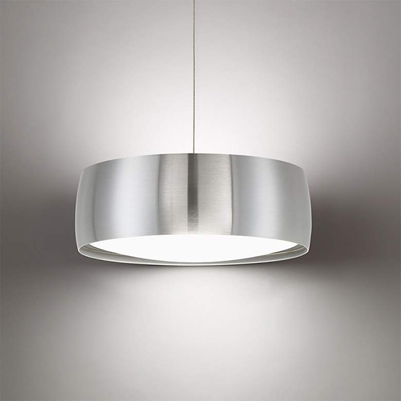 Image 2 Tic Toc 5.13 inchH x 13.75 inchW 1-Light Pendant in Brushed Aluminum more views