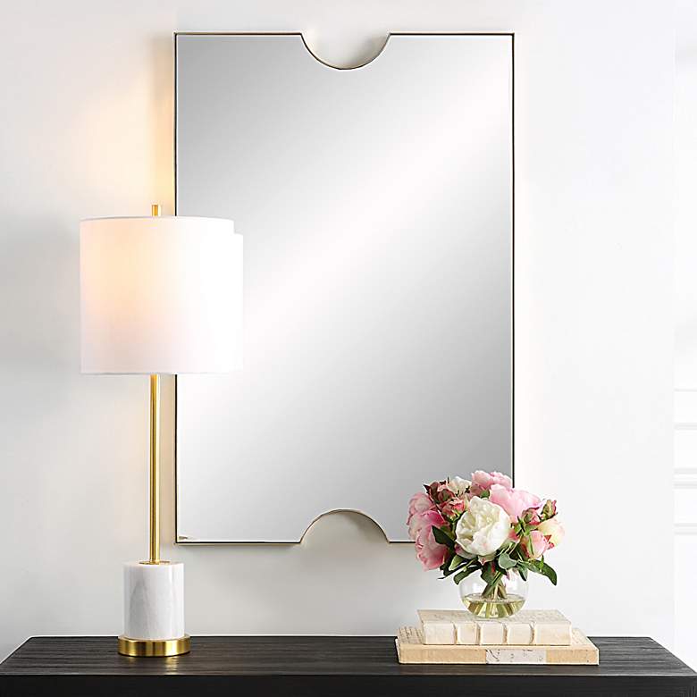 Image 1 Ticket Metallic Gold Leaf 24" x 36" Vanity Wall Mirror