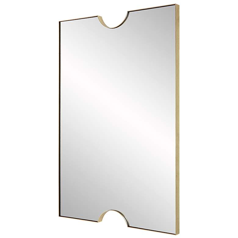 Image 4 Ticket Metallic Gold Leaf 24" x 36" Vanity Wall Mirror more views