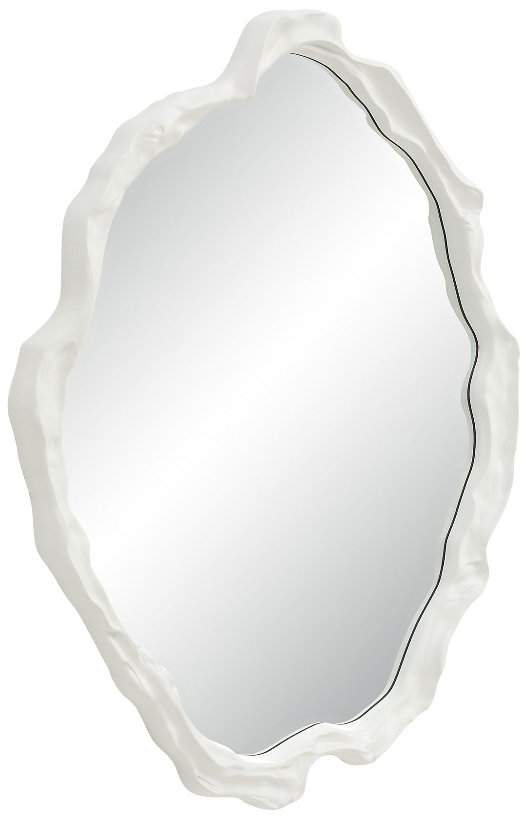 Image 4 Tida 40" Tall Irregular Mirror, Matte White more views