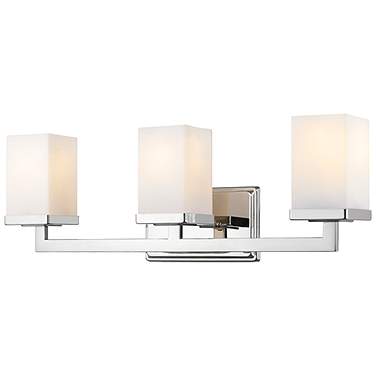 Tidal 23 1/4" Wide Chrome 3-Light Bath Light