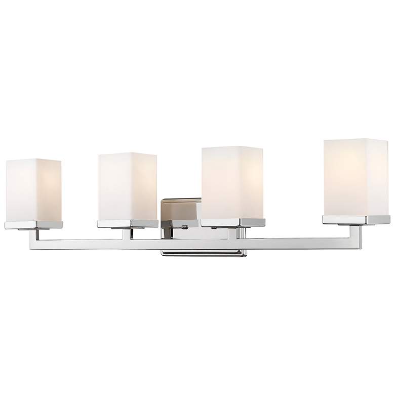 Image 1 Tidal 33 1/4" Wide Chrome 4-Light Vanity Bath Light