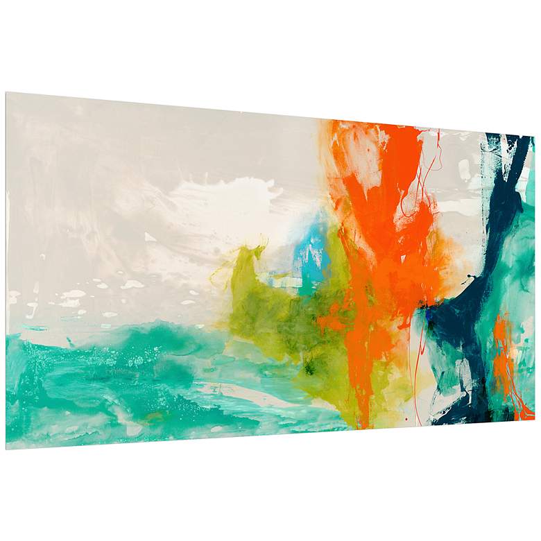 Image 5 Tidal Abstract 1 48 inch Wide Tempered Glass Graphic Wall Art more views