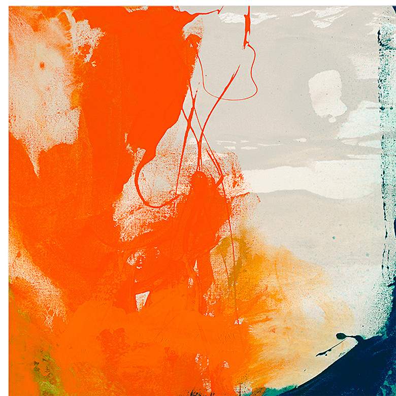 Image 4 Tidal Abstract 2 48" Wide Tempered Glass Graphic Wall Art more views