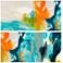 Tidal Abstract 48" Wide 2-Piece Glass Graphic Wall Art Set