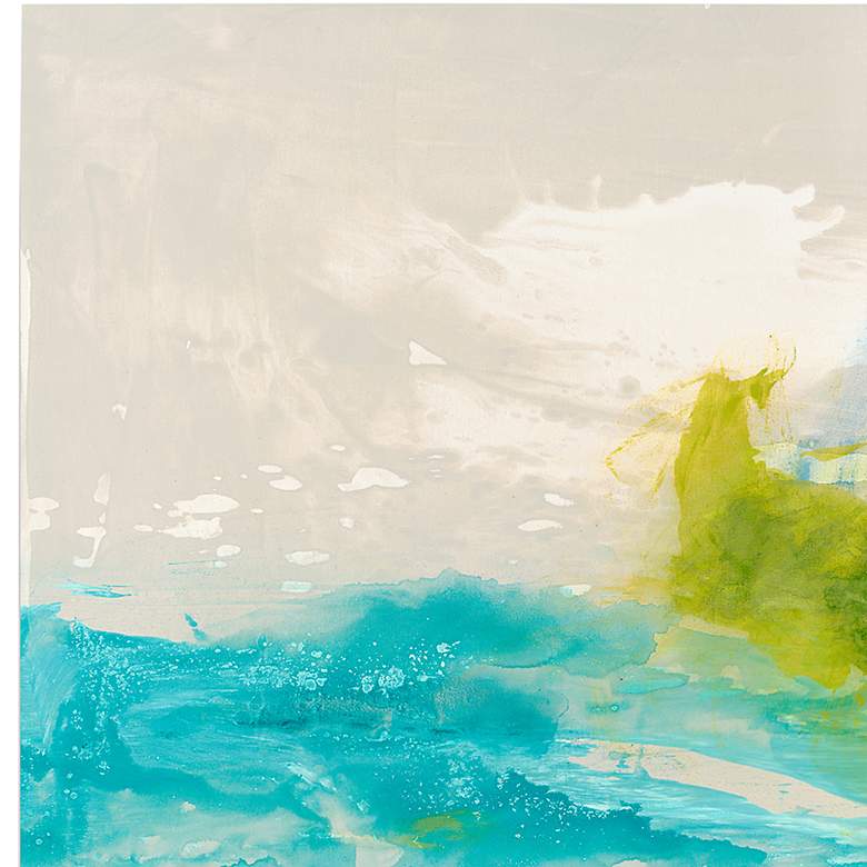 Image 4 Tidal Abstract 48" Wide 2-Piece Glass Graphic Wall Art Set more views