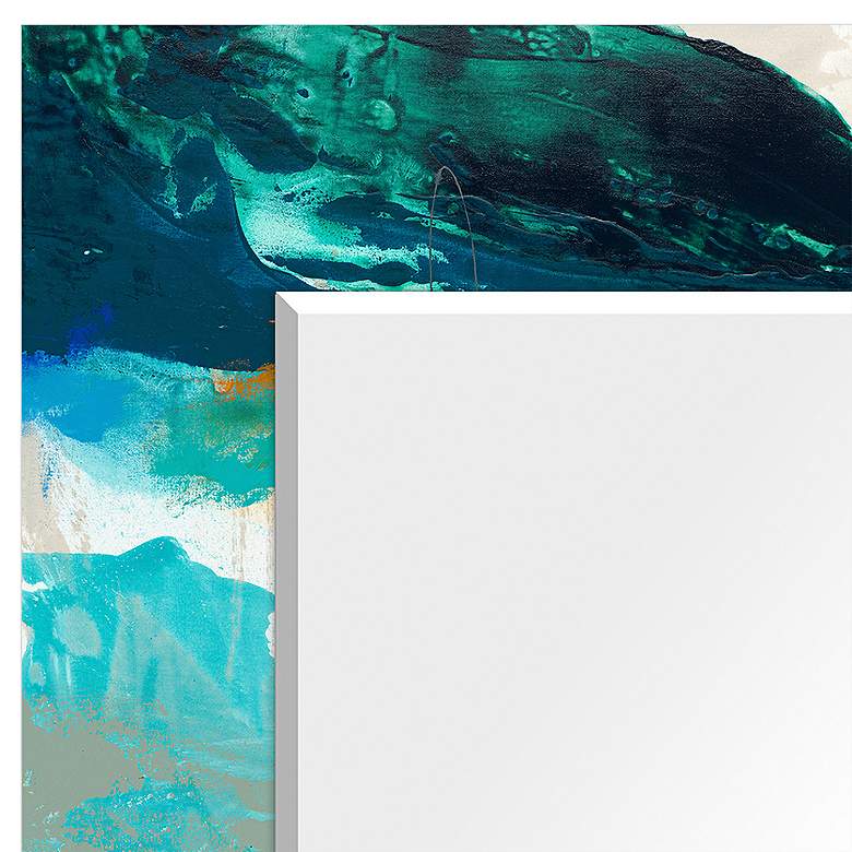 Image 4 Tidal Abstract Art Glass 36 inch x 72 inch Rectangular Wall Mirror more views