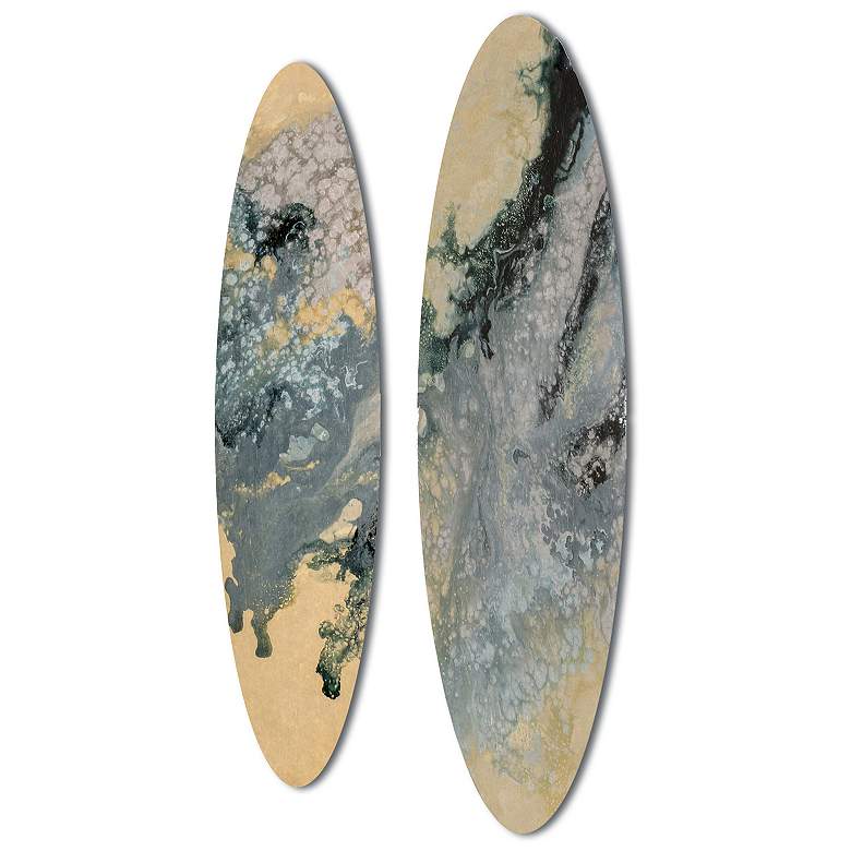 Image 2 Tidal I 10"W x 36"H Wall Sculpture Set of 2 more views