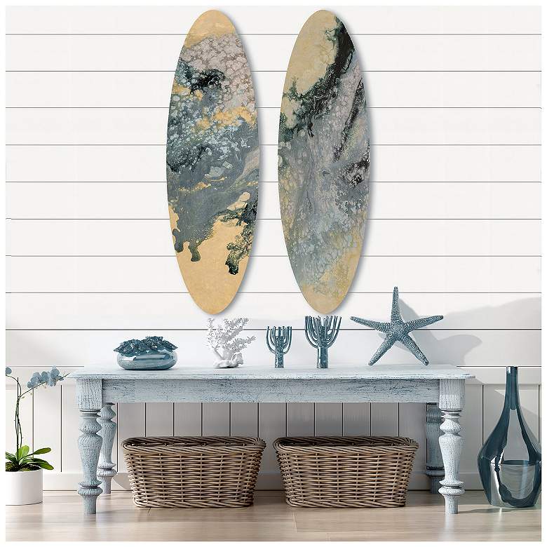 Image 4 Tidal I 10"W x 36"H Wall Sculpture Set of 2 more views