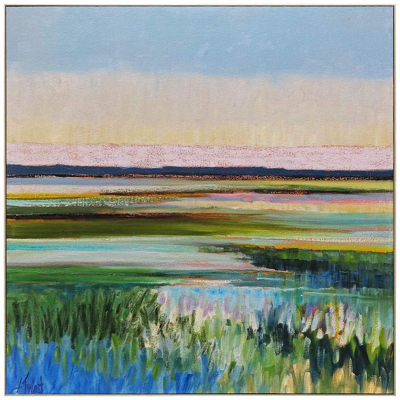Image 2 Tidal Waters 37" Square Giclee Framed Wall Art