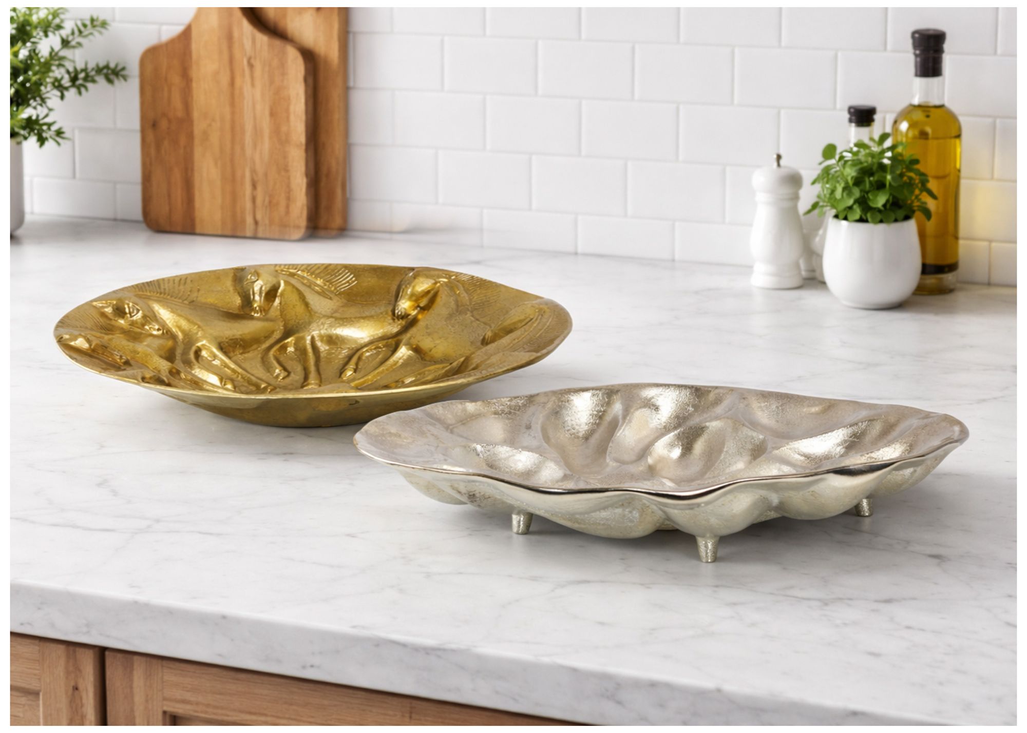 Image 2 Tidepool Rim Decorative Bowl - Nickel Plated more views