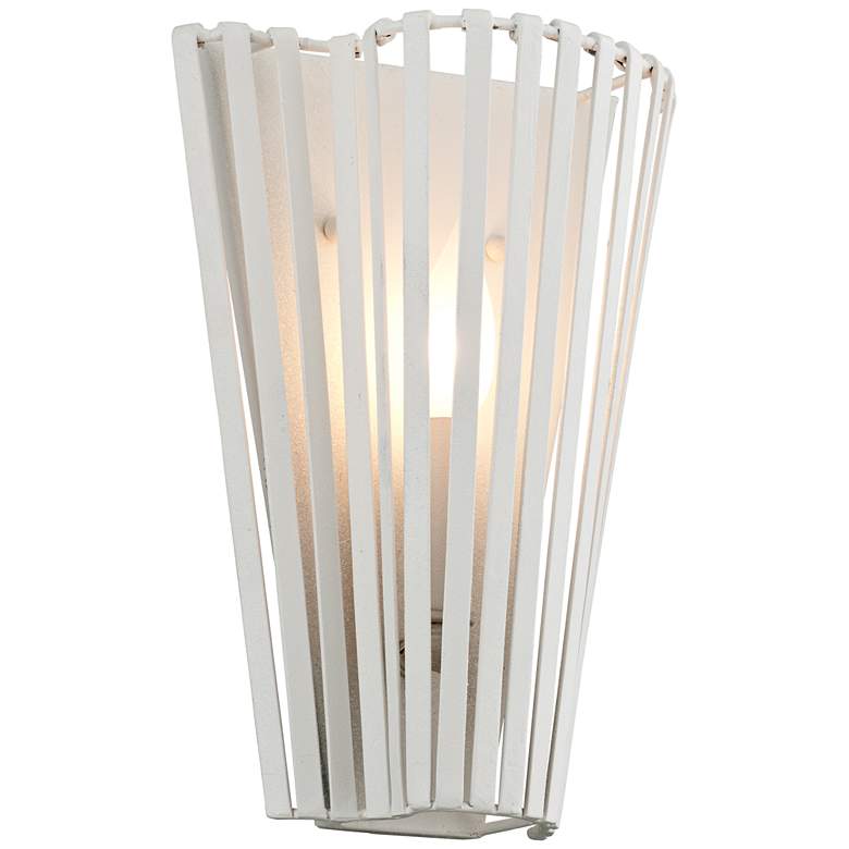 Image 1 Tides 11 1/2 inch High Textured White Wall Sconce
