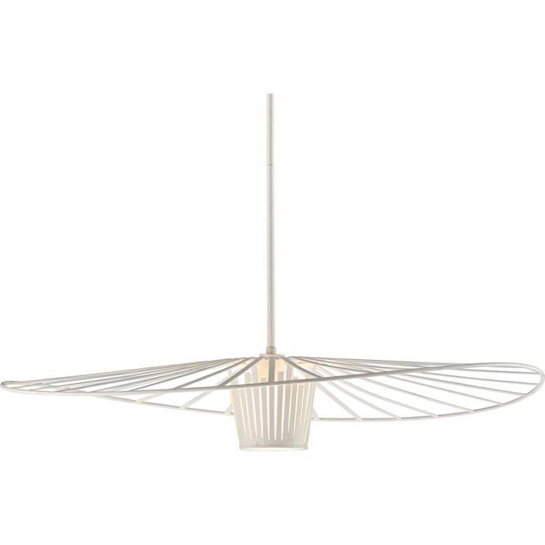 Image 1 Tides 36" Wide Textured White Pendant Light