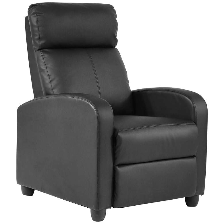 Image 2 Tidur Black Faux Leather Massage Recliner Chair