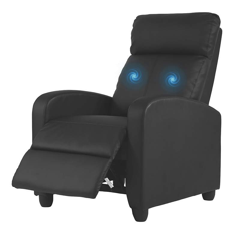 Image 5 Tidur Black Faux Leather Massage Recliner Chair more views
