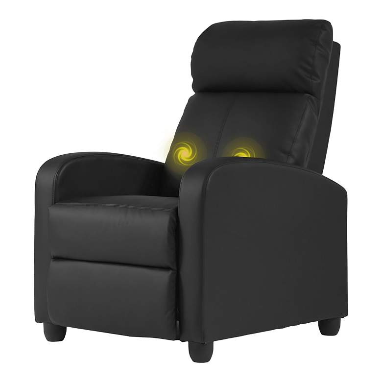 Image 7 Tidur Black Faux Leather Massage Recliner Chair more views