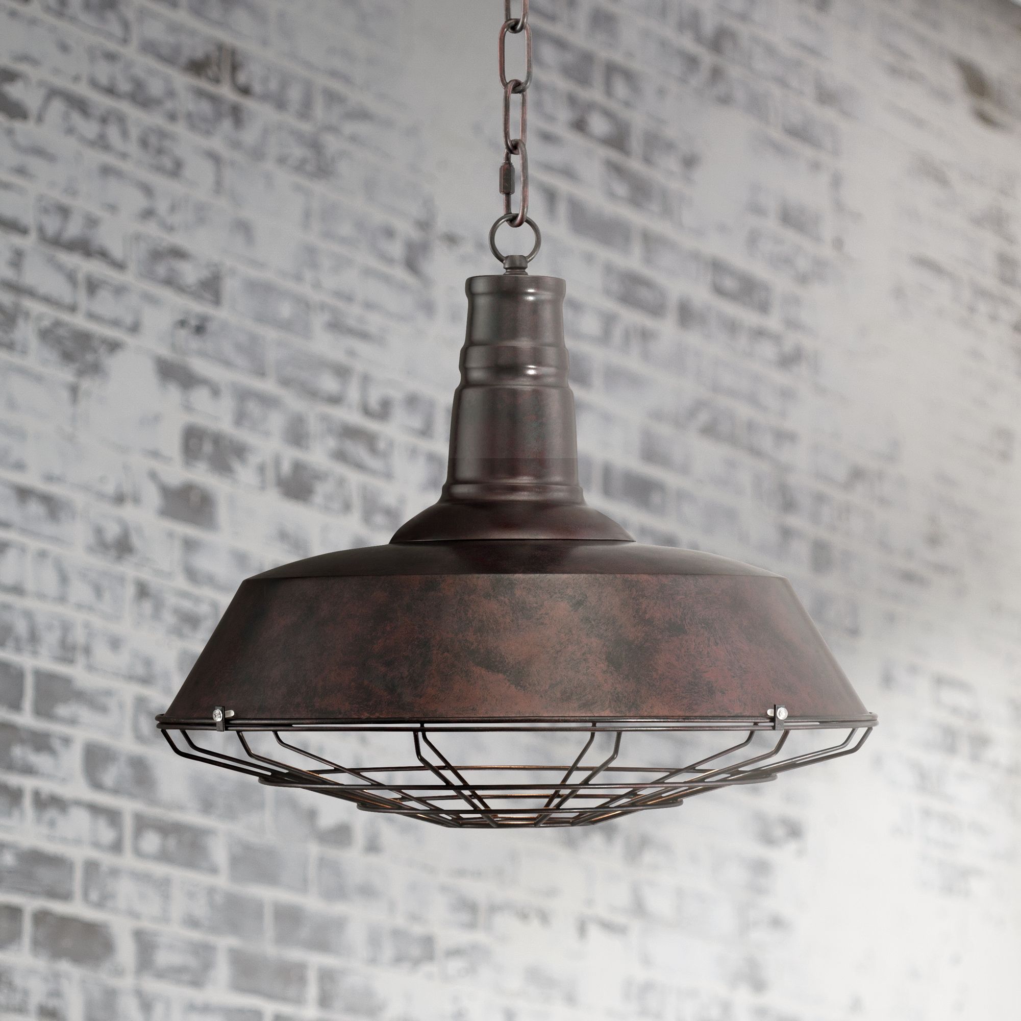 cage industrial pendant light