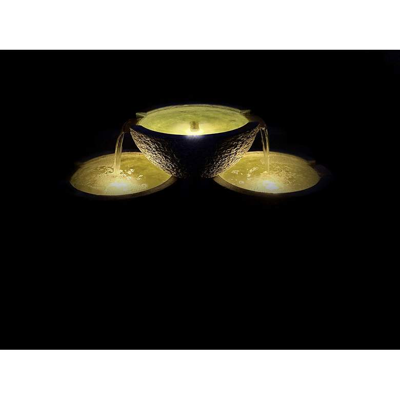 Image 4 Tiered Cocco Spill 29 1/2"H Relic Mocha LED Outdoor Fountain more views