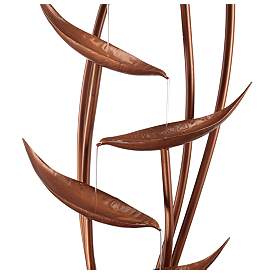 Image3 of Tiered Copper Leaves Indoor Outdoor 41" High Fountain more views