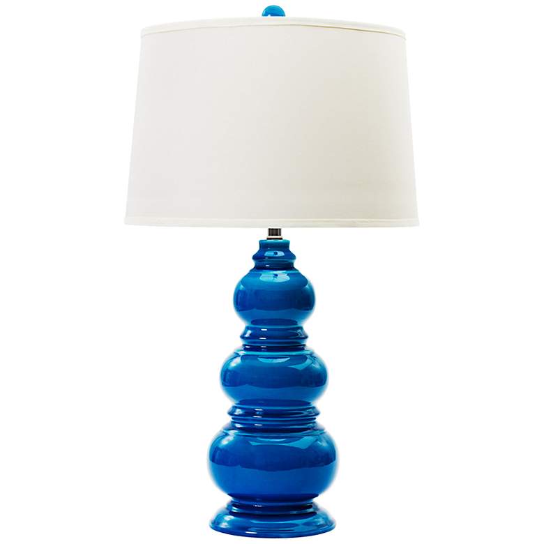 Image 1 Tieren Turquoise Crackle Ceramic Table Lamp