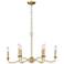 Tierney 29 1/4" Wide Brushed Champagne Bronze 6-Light Linear Pendant