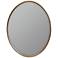 Tiffanee Shiny Gold Metal 22 1/4" x 28" Oval Wall Mirror