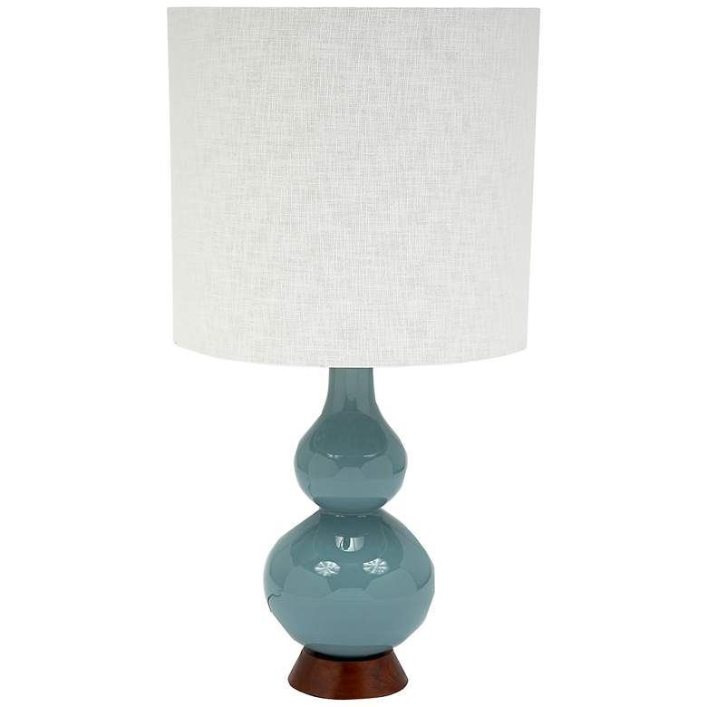 Image 1 Tiffanie Baby Blue Ceramic Table Lamp