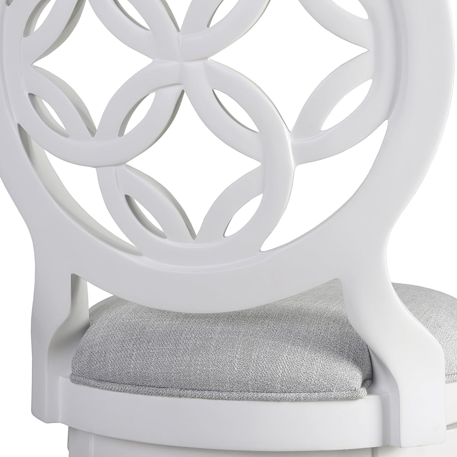 Image 2 Tiffany 31" Farmhouse White Wood Swivel Bar Stool more views