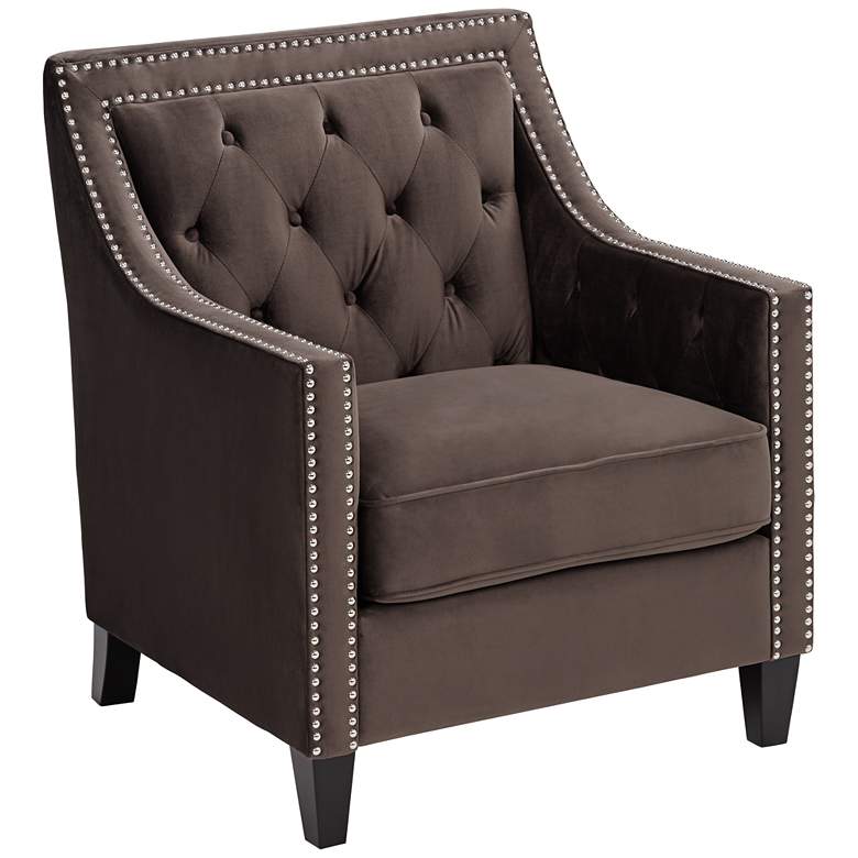 Image 3 Tiffany Chocolate Brown Tufted Armchair