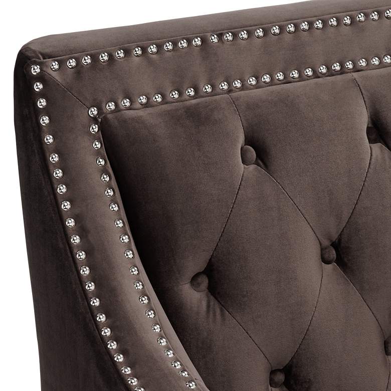 Image 6 Tiffany Chocolate Brown Tufted Armchair more views