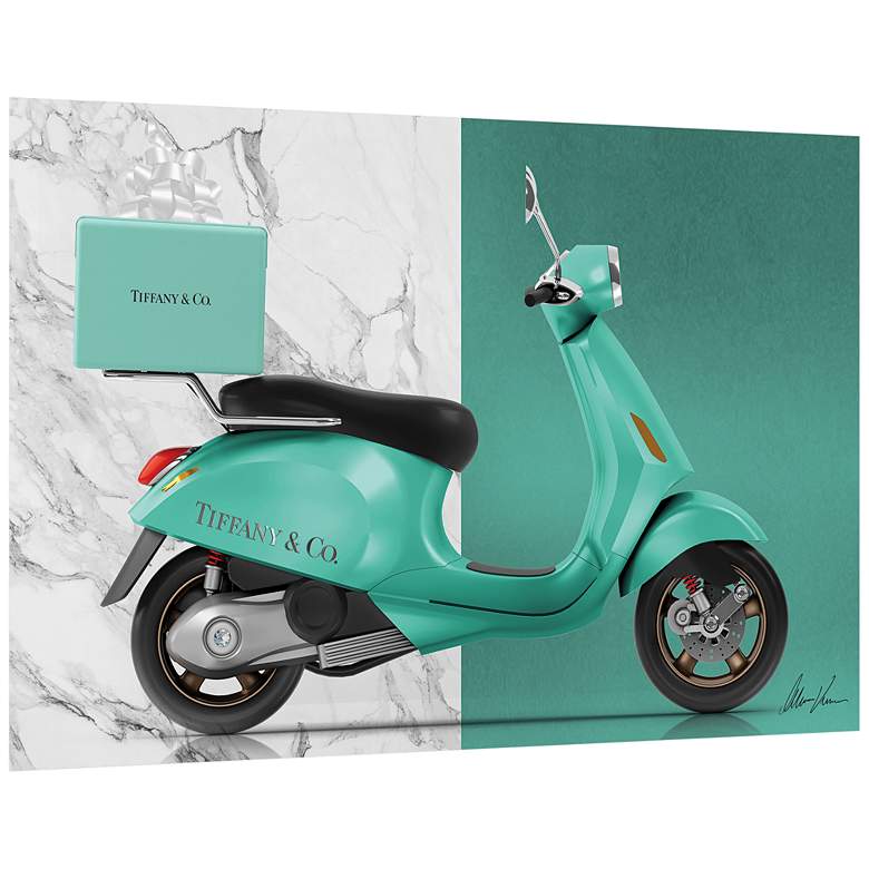 Image 3 Tiffany Delivery 48" x 32" Frameless Printed Glass Wall Art more views