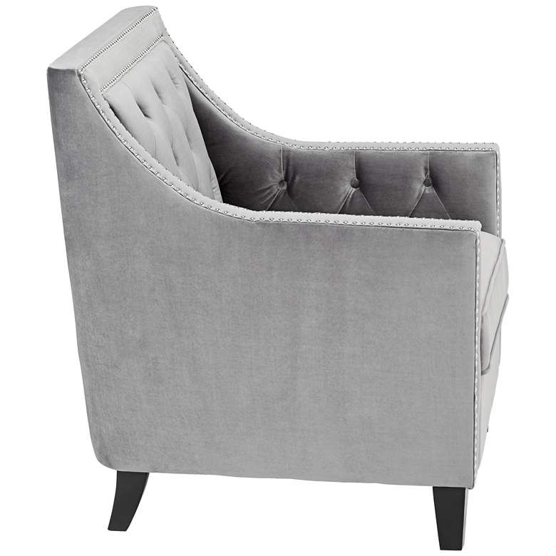 Image 6 Tiffany Gray Tufted Armchair more views