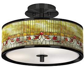Image1 of Tiffany Lily Black 14" Wide Ceiling Light