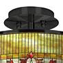 Tiffany Lily Black 14" Wide Ceiling Light