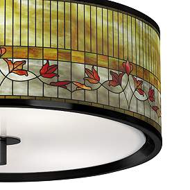 Image3 of Tiffany Lily Black 14" Wide Ceiling Light more views