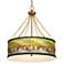 Tiffany Lily Dana Antique Brass Pendant Light