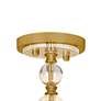 Tiffany Lily Giclee 16"W Gold Semi-Flush Ceiling Light